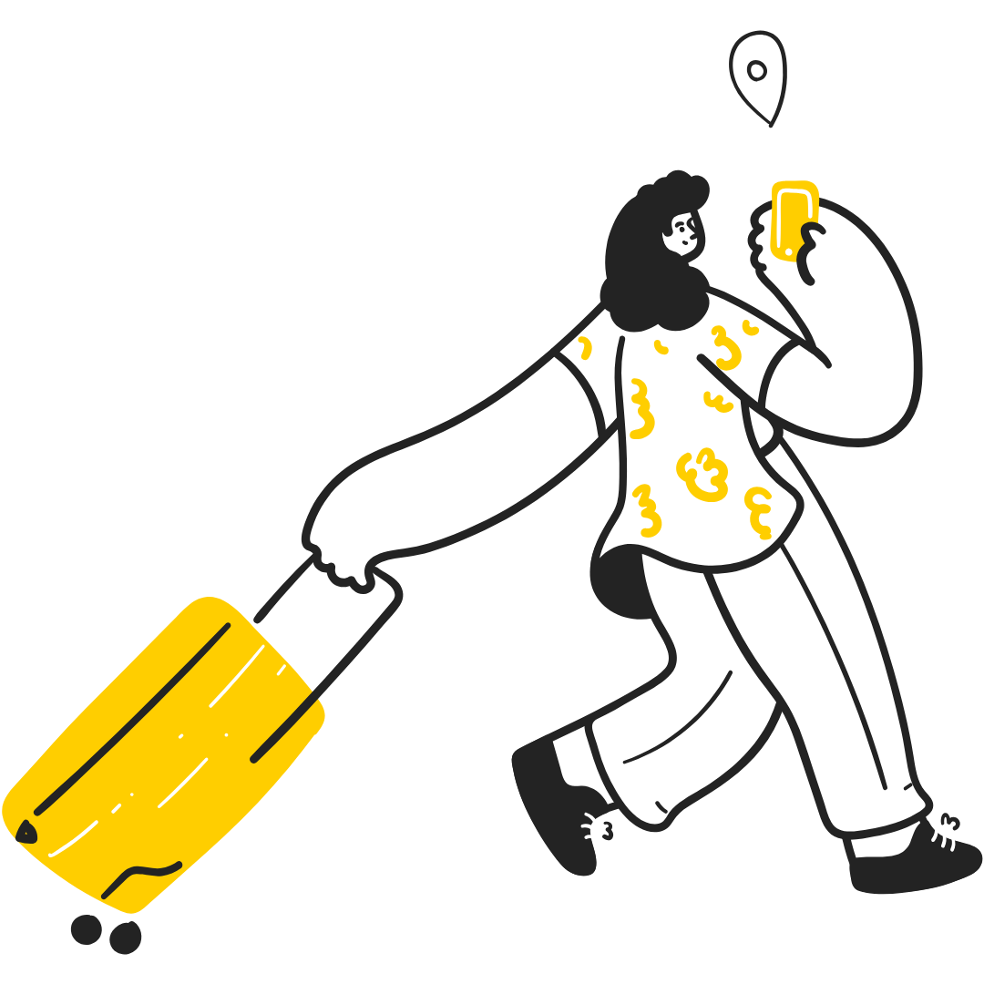 カフェで一人でくつろぐ人